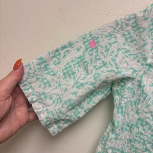 Vineyard Vines Sea Life Kn Gingham Tunic - Picture 3 of 12